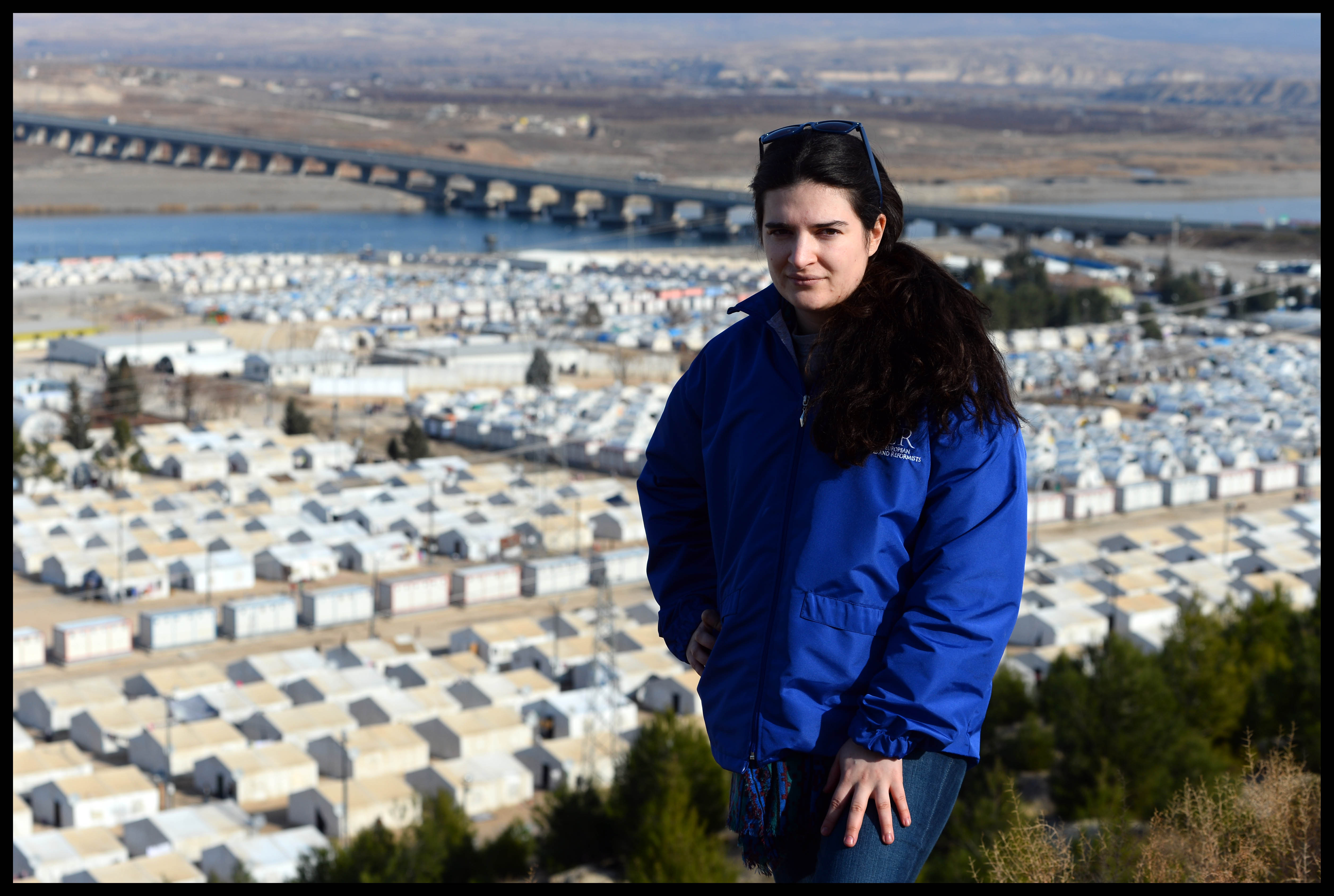 Overlooking the Nizip-2 container city, Turkey's "show" camp for Syrians