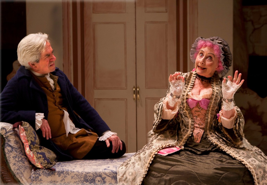 Nicholas Le Prevost (Sir Anthony Absolute) and Gemma Jones (Mrs Malaprop) in The Rivals